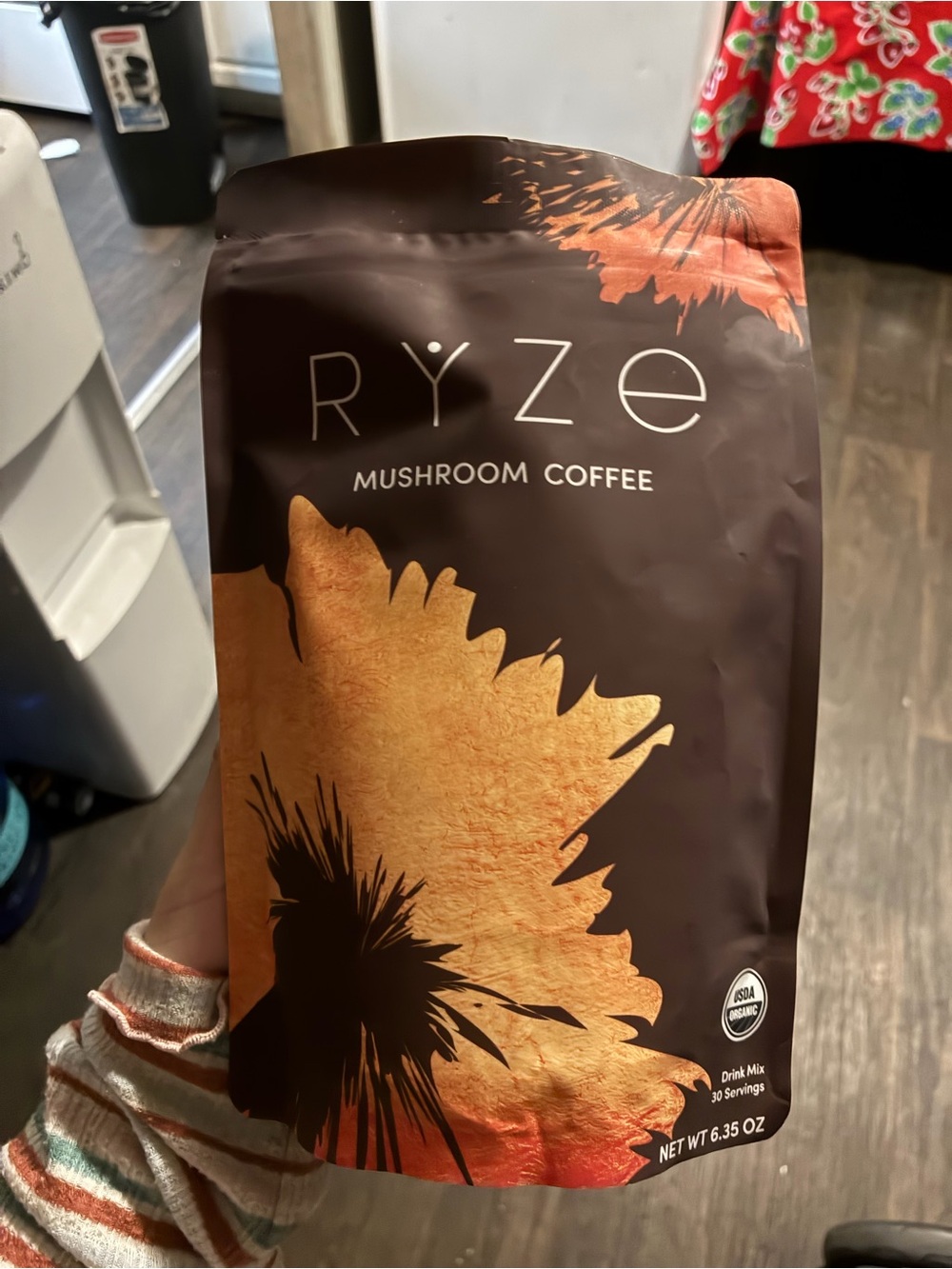 ** 2 pc** 🎈🎈 Ryze Mushroom Coffee - Brown & Gold Bag